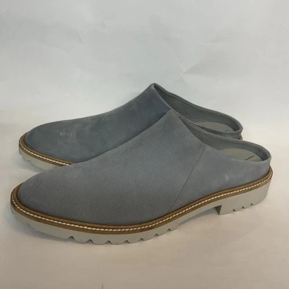 NWOB Ecco Gray Modern Tailored Slide Loafer Mules Women 40/US9-9.5 Portugal